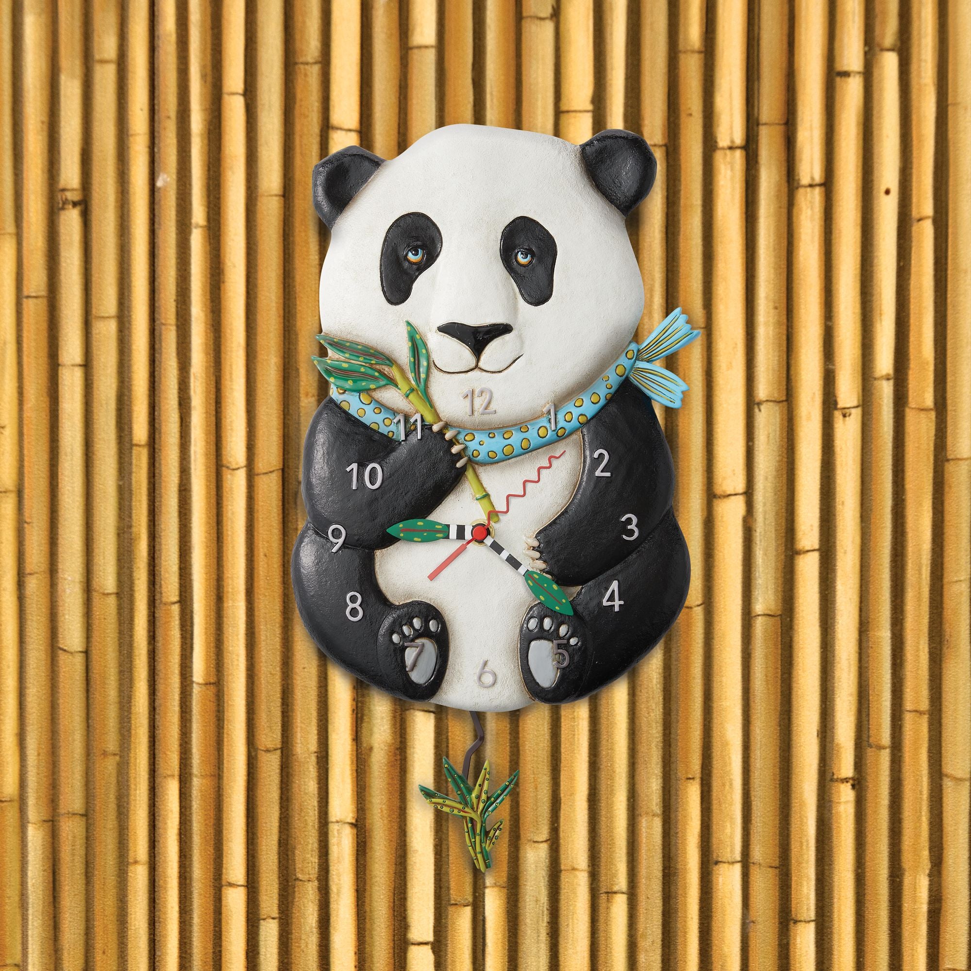 Snuggles The Panda Wall Clock